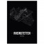 Stadtposter Rheinstetten Black