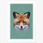 Poster Fuchs Lowpoly