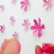Wandtattoo 3D - Blumen rosa