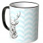 JUNIWORDS Tasse Hipster Hirsch Hellblau