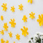 Wandtattoo 3D - Blumen gelb