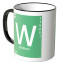 JUNIWORDS Tasse Element Wolfram "W"