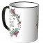 JUNIWORDS Tasse I love you im Blumenkranz