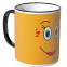 JUNIWORDS Tasse lustiges Gesicht - orange