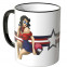 JUNIWORDS Tasse Pin Up Girl Motiv 1