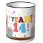 JUNIWORDS Tasse YEAH 14! mit mürrischer Katze