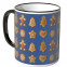 JUNIWORDS Tasse Lebkuchen auf blauem Hintergrund