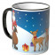 JUNIWORDS Tasse Weihnachtsmann mit Rentieren und Schlitten