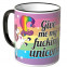 JUNIWORDS Tasse Give me my fucking unicorn