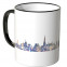 JUNIWORDS Tasse "Guten Morgen Rostock!" Skyline bei Nacht