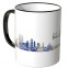 JUNIWORDS Tasse "Guten Morgen Barcelona!" Skyline bei Nacht