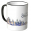 JUNIWORDS Tasse "Good Morning Chicago!" Skyline bei Nacht
