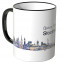 JUNIWORDS Tasse "Guten Morgen Stockholm!" Skyline bei Nacht