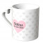 JUNIWORDS personalisierte Herz Tasse *Name* ich liebe Dich! - Rosa