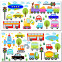 Wandsticker Mega Set - bunte Autowelt