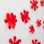 Wandtattoo 3D - Blumen rot