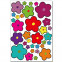 Wandsticker Set A4 - bunte Blumen Design 5