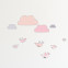Wandsticker Set Mega - Wolken und Vögel