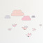 Wandsticker Set Mega - Wolken und Vögel