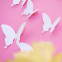 Wandtattoo 3D - Schmetterlinge weiß