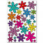 Wandsticker Set A4 - bunte Blumen Design 1