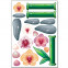 Wandsticker Set A4 - Bunte Orchideen