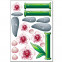 Wandsticker Set A4 - Gepunktete Orchideen