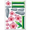 Wandsticker Set A4 - Lila Orchideen