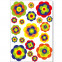 Wandsticker Set A4 - retro Blumen