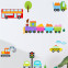 Wandsticker Set XL - bunte Autowelt 