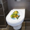 WC Aufkleber Schildkröte mit Schwimmring