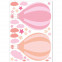 Wandsticker Set A4 - Heißluftballons Rosa