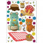 Wandsticker Set A4 - Teddybären Picknick