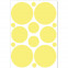 Wandsticker Set A4 - Pastell Punkte Gelb