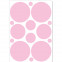 Wandsticker Set A4 - Pastell Punkte Rosa