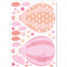 Wandsticker Set A4 - Heißluftballons Rosa