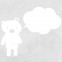 Whiteboard - Teddybär mit Sprechblase