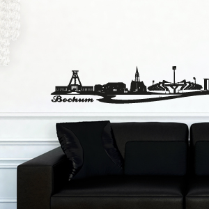 Skyline Bochum als Wandtattoo Wandaufkleber Wanddeko Aufkleber von Wandkings