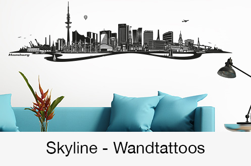 Wandtattoo Skyline